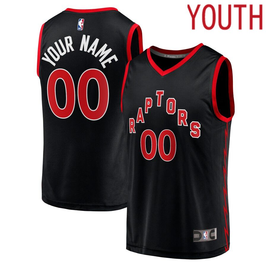 Youth Toronto Raptors Fanatics Branded Black Custom Fast Break Replica NBA Jersey